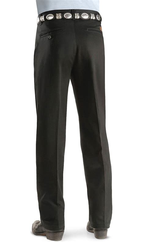 Wrangler Mens Riata Pleated Relaxed Fit Casual Pant Black 28x32