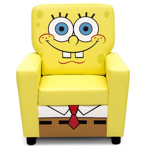Yaheetech dining chairs high back pu leather dining room chairs upholstered dining side chairs with metal legs home kitchen furniture modern set of 2, white. Nickelodeon SpongeBob SquarePants High Back Upholstered ...