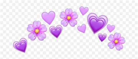 Purple Heart Emoji Transparent Background Transparent Heart Crown Png