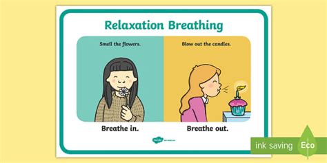 Relaxation Breathing Display Poster Teacher Made Twinkl