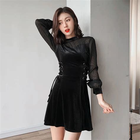 2018 Autumn Korean Style Women Beautiful Party Dress K5223 In Dresses