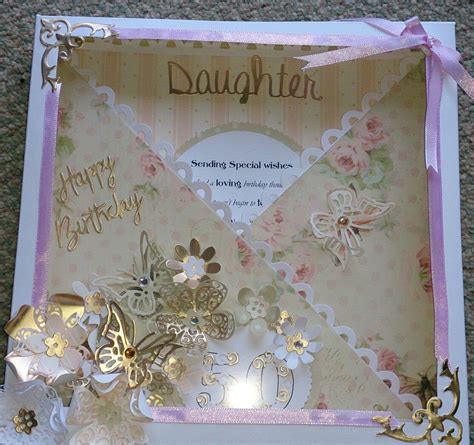 Daughter 50th Birthday Box Card Birthday Box Card Box 50th Birthday