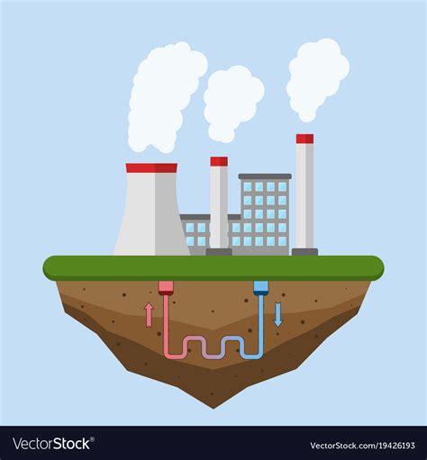 Geothermal Energy Concept Eco Friendly Royalty Free Vector