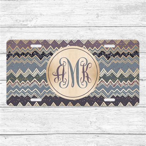 Personalized Monogram License Plate • Monogrammed License Plate