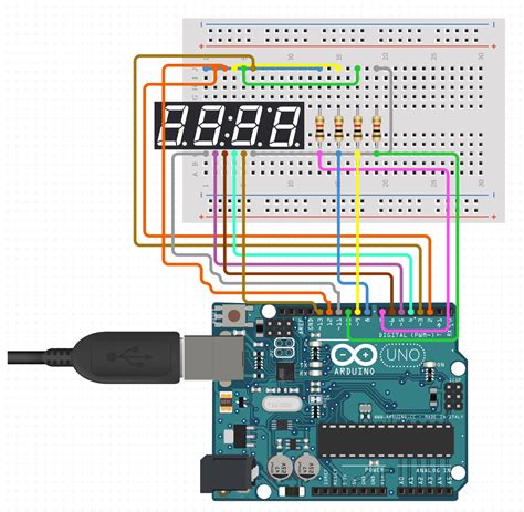 Interfacing Common Anode Seven Segment Display With Arduino Uno And