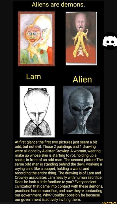 Aliens Are Demons Lam At First Glance The First Two Pictures Just Seem A Bit Odd But Not Evil