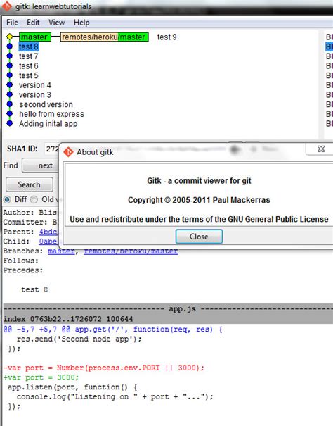 Gitk View Git Logs Visually Using A Graphical User Interface Gui