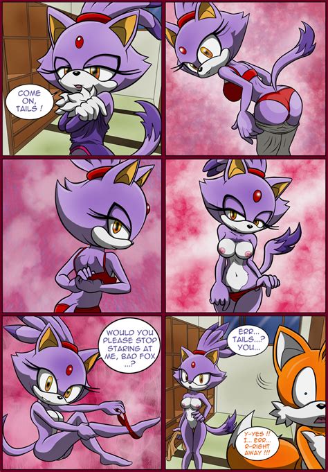 Rule 34 Anthro Blaze The Cat Breasts Canine Clothing Comic Feline