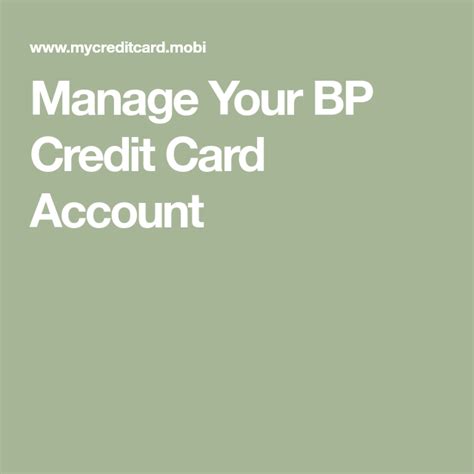 One such card is the u.s. Manage Your BP Credit Card Account | Credit card account, Credit card, Accounting