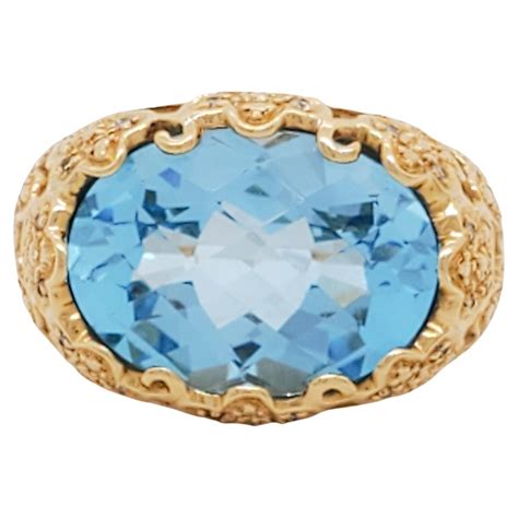 blue topaz and diamond halo ring oval blue topaz white gold and diamond prongs for sale at 1stdibs