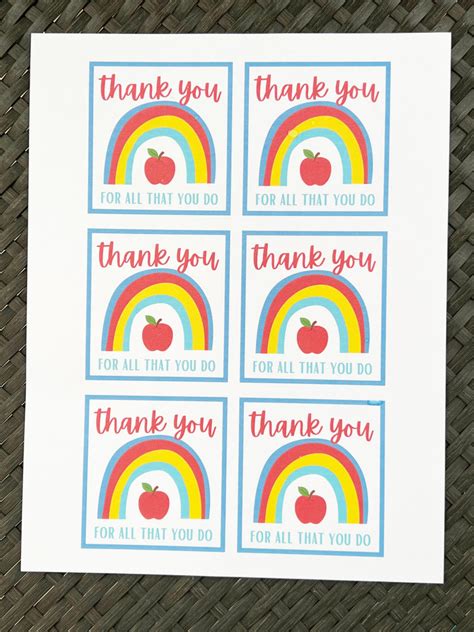 Thank You Teacher Appreciation Tags Leah With Love