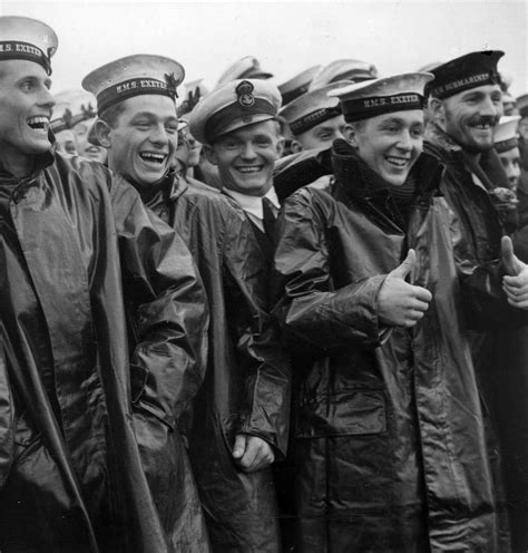 British Sailors Of The Hms Exeter York Class Heavy Cruiser Along With