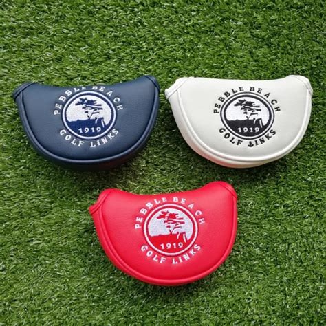 Pebble Beach Golf Mid Mallet Putter Head Cover For Small Center Shaft