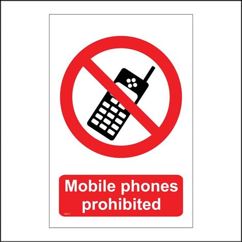 Pr117 Bp Mobile Phones Prohibited Sign Ring Buzz Call Cinema Etsy Uk
