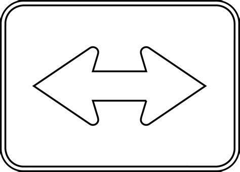 Double Arrow Auxiliary Outline Clipart Etc