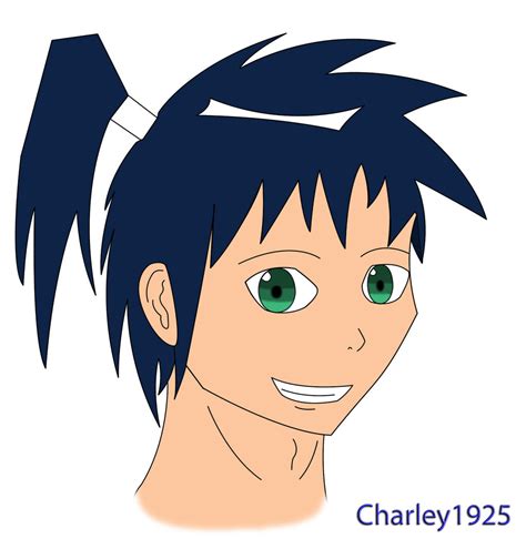 Anime Guy With Ponytail In Color By Charley1925 On Deviantart