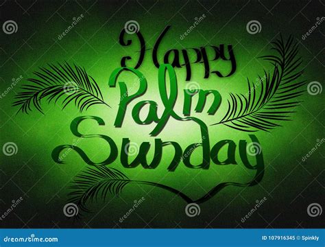 Happy Palm Sunday Stock Illustration Illustration Of Green 107916345