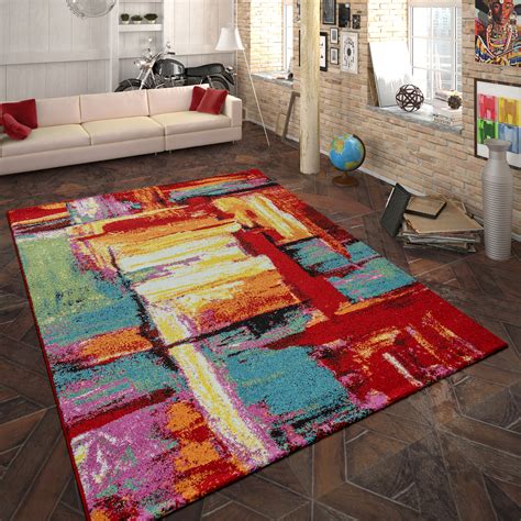 Wir helfen ihnen gerne dabei und beraten sie. Designer Teppich Abstraktes Design Multicolor | Teppich.de