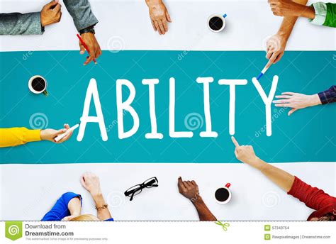 Ability Skill Expertise Performance Experience Concept Stock Photo ...