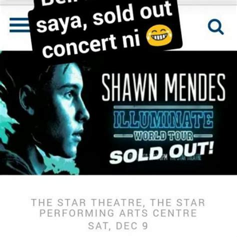 Shawn Mendes Illuminate World Tour Concert Ticket Singapore Tickets