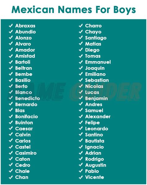 75 Mexican Names For Boys 2023 Name Guider