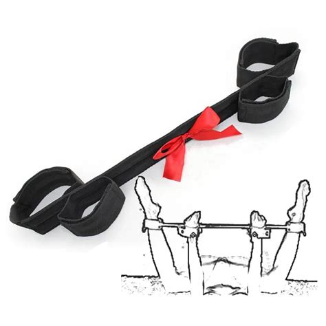 Sex Products Womens Nylon Bow Harness Spreader Bar Wrist Hands To