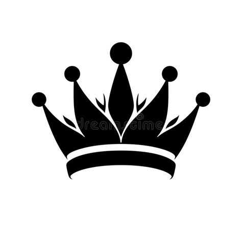 Crown Icon Black King Crown Symbol Stock Vector Illustration Of