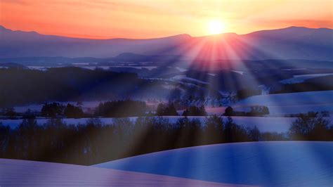 Winter Sunrise Desktop Wallpaper Wallpapersafari