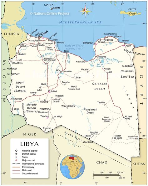 Political Map Of Libya Artofit