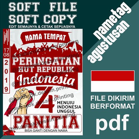 Desain Id Card Panitia Hut Ri 73 Tahun 2018 Kepuh Saga Cdr Adhoel 13