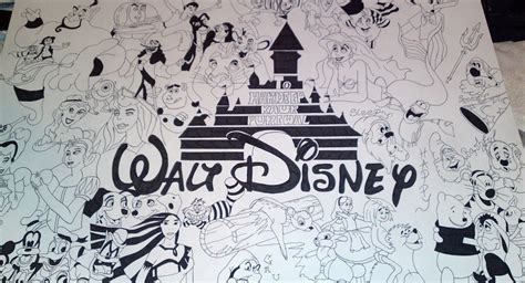 Disney Collage Drawing At Explore Collection Of