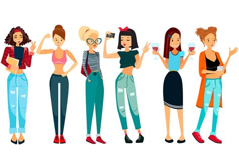 Cartoon Vector People Set By Chloesillustrations Thehungryjpeg