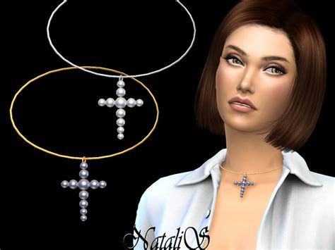 Pin By Kendra Travers On Sims 4 Cross Pendant Pendant Womens Necklaces