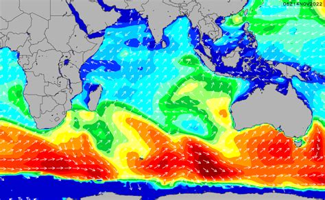 Indian Ocean Wave Height Chart Surflinecom