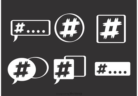 Hashtag White Icons Vector - Download Free Vector Art, Stock Graphics ...