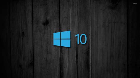 Windows 10 On Black Wooden Panels 3 Wallpaper Computer Wallpapers