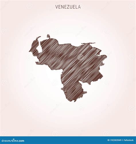 Venezuela Vector Map Isolated On White Background High Detailed Black