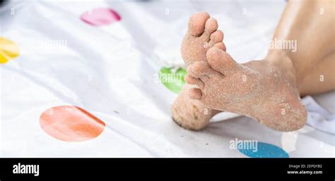 Woman Tanned Legs On Sand Beach Travel Concept Happy Feet In Tropical