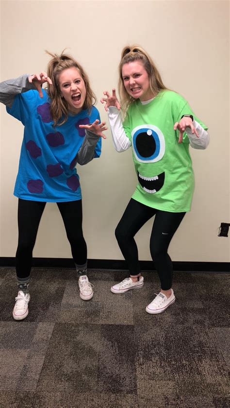 To celebrate i made the boys easy mike and sulley costumes. DIY Monsters Inc. Mike & Sully Halloween costumes | Sully halloween costume, Mike and sully ...