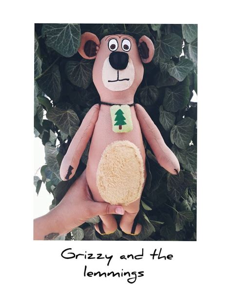Grizzy And The Lemmings Grizzy Lemmings Bear Soft Toy Etsy