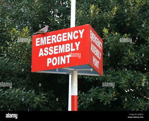 Emergency Assembly Point Sign Gaborone Botswana Stock Photo Alamy