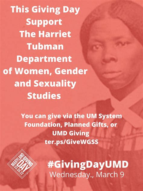University Of Maryland Giving Day 2022 The Harriet Tubman Department Of Women Gender And