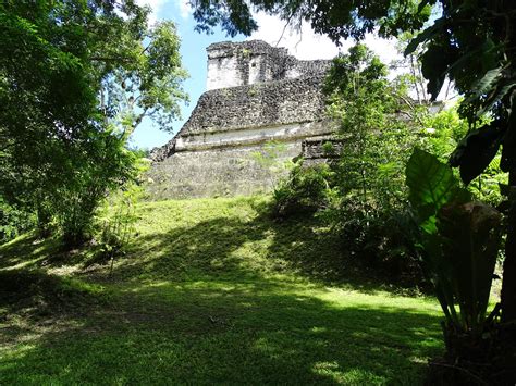 Tikal Templo Talud Tablero Estructura 5c 49 Ciudad Maya Sitio