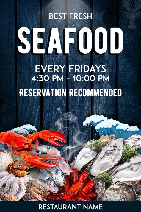 Seafood Restaurant Restaurant Design Template 126871