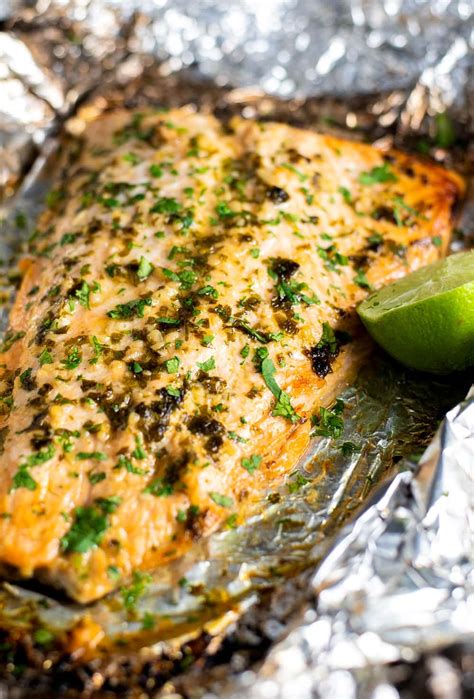 Cilantro Lime Salmon In Foil Recipe Kitchen Swagger