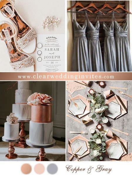 8 Popular Copper Wedding Color Schemes With Matching Wedding Invites