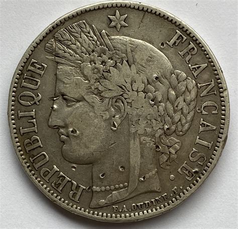 1850 France Léopold Ii Silver 5 Francs M J Hughes Coins