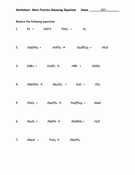 Balancing equations practice worksheet in a learning moderate can be used to check pupils skills and knowledge by answering questions. Balancing Equations Practice Worksheet Answers Awesome 49 ...
