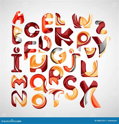 Collection Of Alphabet Letters Logos Design Stock Vector Illustration
