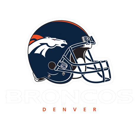 The current one consists of a white horse's head profile with heavy outline strokes to give a more defined form. Broncos Logo With Helm PNG Image